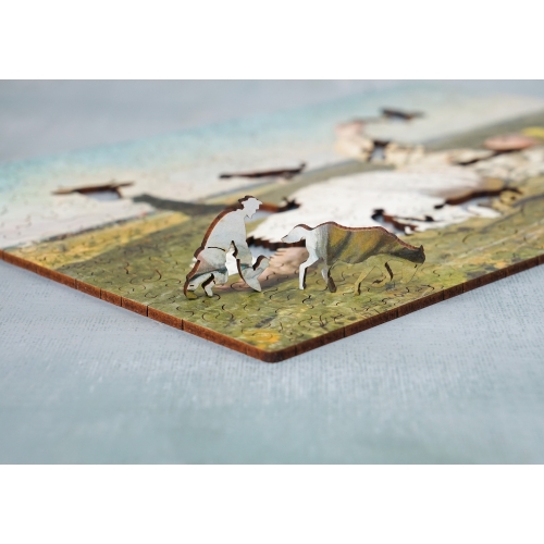 Drewniane puzzle A4 Chełmoński Babie lato 165 el.